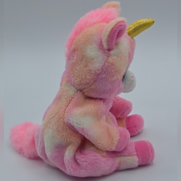 Ty Beanie Baby Skylar Pink & Orange Unicorn Stuffed Plush - Picture 8 of 9
